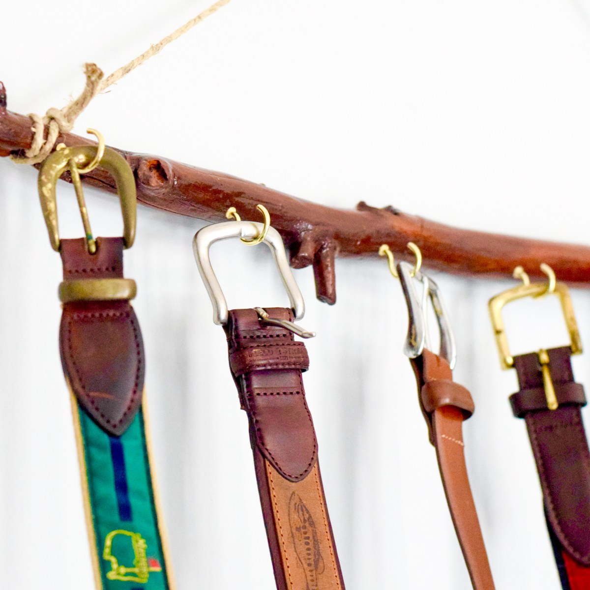 Wooden Belt Organizer